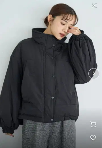 미사용품 mil 작은 키*숏 패딩 자켓*블랙*S