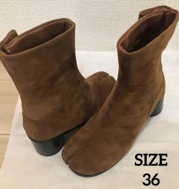 [ 새상품 미사용 ] 여성용 타비 스웨이드 숏부츠 브라운 36