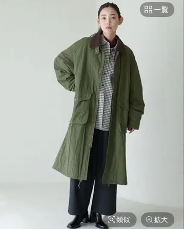 [ natural by clip ] 낚시 롱 코트 카키 F 사이즈