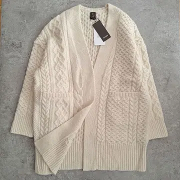 바토너 BATONER 가디건 울 알파카 케이블 니트