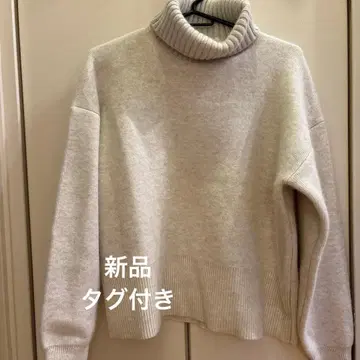 SLOBE IENA 워셔블 퍼 더블 페이스 터틀 니트