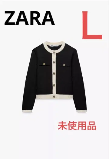 [ 미사용품 ] ZARA 자라 골드 버튼 니트 가디건