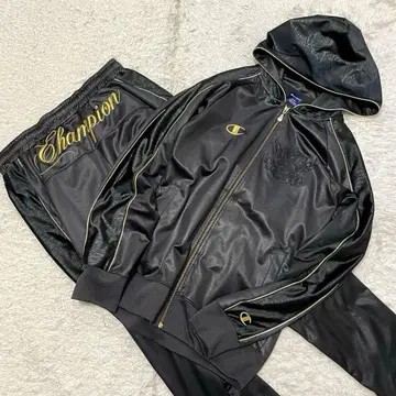 인기 챔피온 저지 상하의 자수 로고 블랙 x 금색 O XL 상당