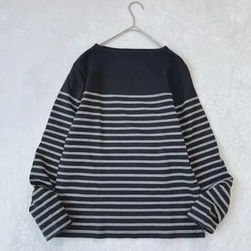 무인양품 | 긴팔 보더 티셔츠 [ M ] 보트넥 심플 코튼