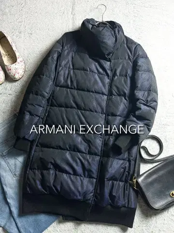 [ ARMANI EXCHANGE ] 도트 무늬 스탠드 카라 다운 코트 S