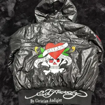 에드 하디 다운 자켓 블랙