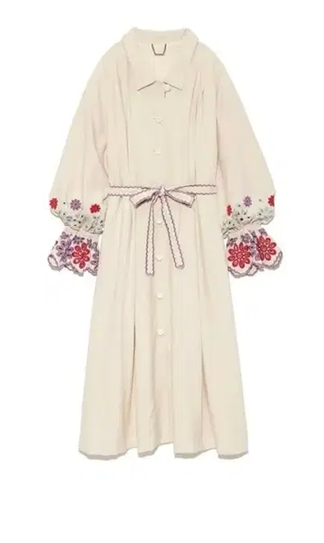 lily brown 컷워크 코트 아이보리