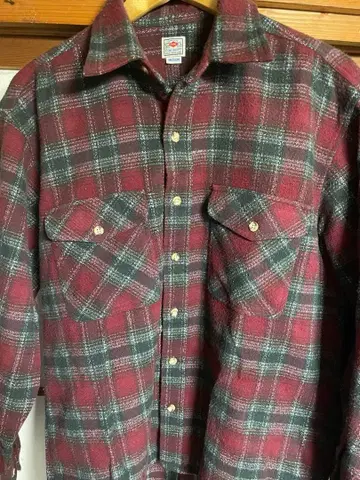 TOM SHORT 플란넬 셔츠 M 사이즈 빨검 체크 울 셔츠