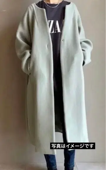 미사용 cynical 노카라 코쿤 롱 코트 Bellandi