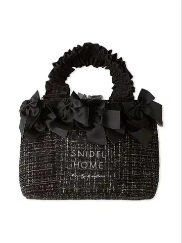 스나이델 홈 트위드 리본 백 블랙