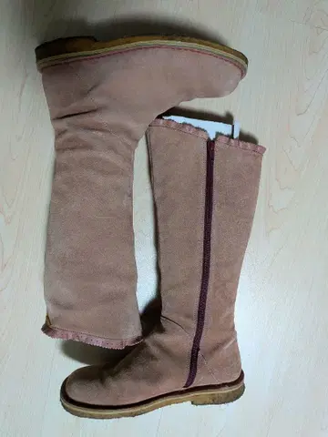 CAMPER 핑크 스웨이드 롱 부츠