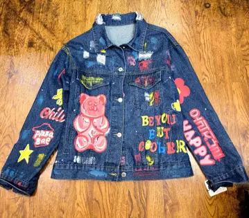 데미지 페인트 G 청자켓