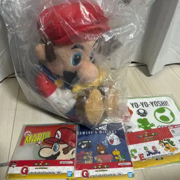 슈퍼 마리오 제일복권 A상 마리오의 말하는 봉제 인형 지퍼 백