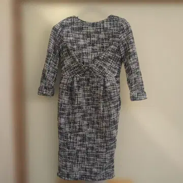 트위드 7부 소매 트위드 원피스 S 드레스 라보