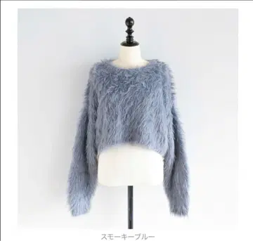 [ searoomlynn ] 헤어리 샤기 숏 상의