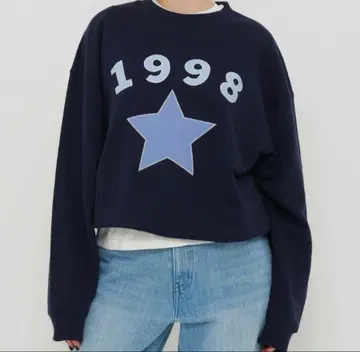 tinajojun 로고 맨투맨 네이비