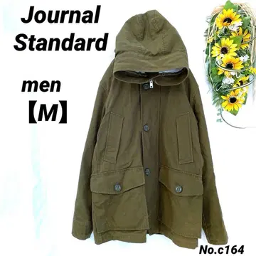 저널 스탠다드 모즈 코트 M 남성용 카키 방한 이너 탈부착 가능