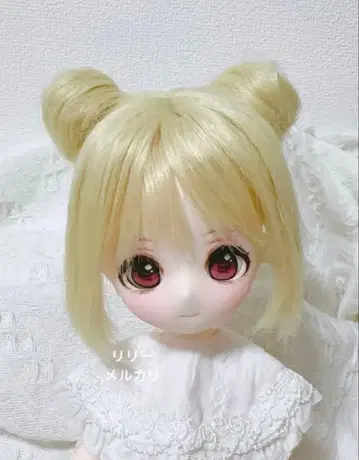 MDD/MSD용 9인치 골드 컬러 벼머리 가발 인형 가발