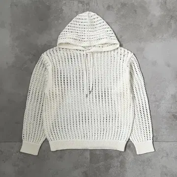 25SS 갤러리 바이 오픈워크 코튼 후드 풀오버