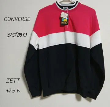 택 포함 [ CONVERSE ] 컨버스 하프 지퍼 맨투맨 제트 L