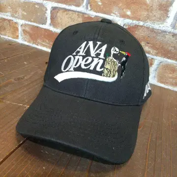 ANA Open 캡 블랙 딱따구리 자수