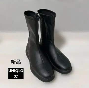 [ 새상품 ] UNIQLO :C 유니클로 시 스트레치 숏부츠 블랙