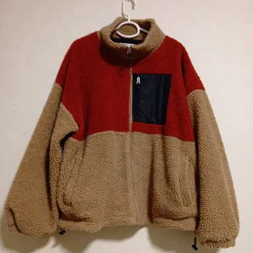 남성용 RockyMonroe 플리스 자켓 빨간색/카멜 XL