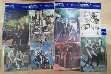 문호 스트레이독스 모리나가 제과 콜라보 클리어 파일 7개 스티커 1개