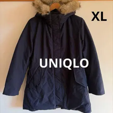 유니클로 논퀼트 숏 하이브리드 다운 코트 XL 네이비 새상품급