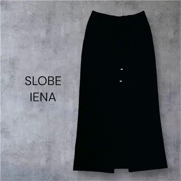 SLOBE IENA 워셔블 울 니트 스커트 블랙