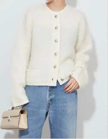 plage GIRL 메탈 버튼 모헤어 자켓