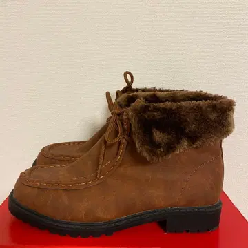 Mumu &Co 퍼 달린 브라운 숏부츠 새상품