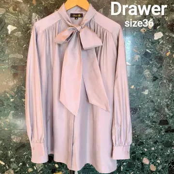 Drawer 실크 보타이 롱 슬리브 셔츠 블라우스