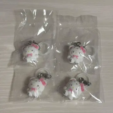 산리오 캐릭터즈 메지루시 액세서리 폭신폭신 스노우 헬로키티 4개