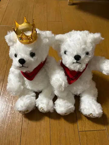 킹프리 봉제 인형 화이트 곰 2개
