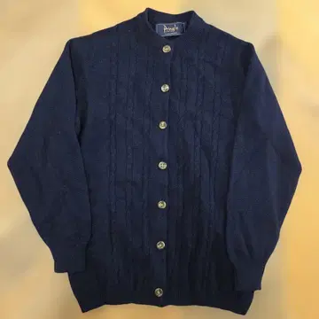 프링글 새상품급 캐시미어 100 가디건 네이비 y52