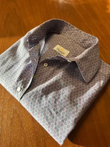 Giannetto 꽃무늬 코튼 셔츠 긴팔