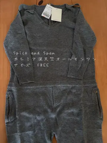 Spick and Span 니트 캐시미어 혼방 천축 올인원 점프수트