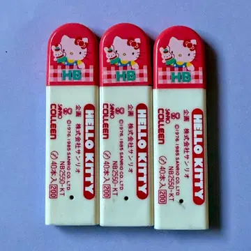 80년대 쇼와 레트로 팬시 헬로키티 샤프심 3개 당시 물건