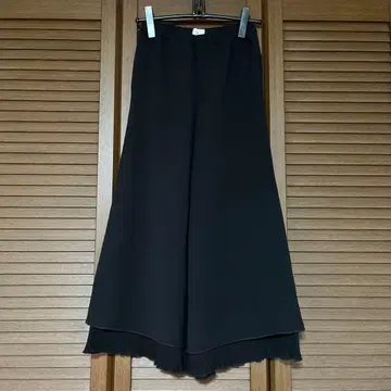 merry jenny 밑단 프릴 와이드 팬츠 블랙