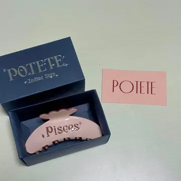 POTETE 헤어 클립 물고기자리 상자와 샵 카드 포함