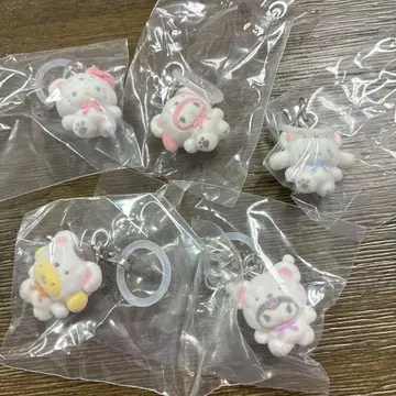 산리오 캐릭터즈 메지루시 액세서리 복슬복슬 스노우 5종 세트