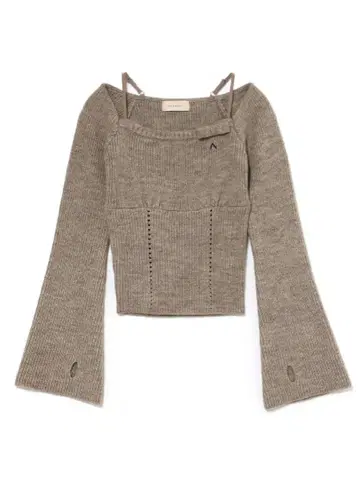 Baby ribbon knit tops gray