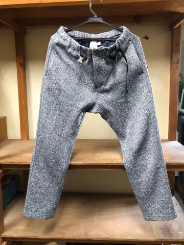 그라미치 니트 플리스 팬츠 M 헤더 그레이