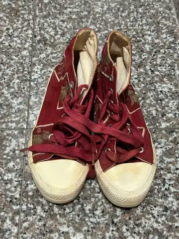 PINK HOUSE 레드 하이컷 스니커즈 M