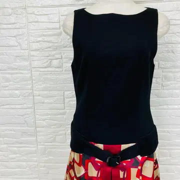 에포카 더 샵 원피스 S 슬리브리스 벨트 패턴 [ 2704-39 ]