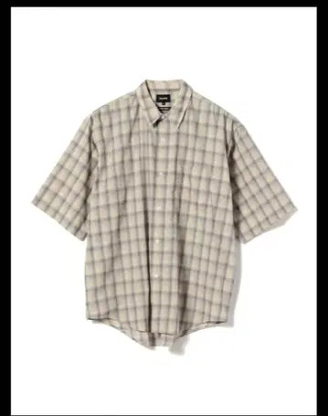 [ 새상품급 ] BEAMS / 옴브레 체크 이지 셔츠