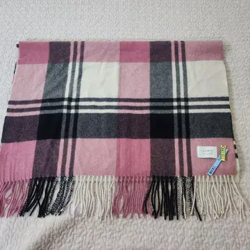 클리닝 완료 23AW 플라스테 대형 캐시미어 체크 스톨
