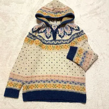 [레어] 핑크하우스 페어아일 요크 편직 스웨터 카네코 이사오