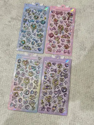 [정품] 모자 꽁지 드롭 씰 마법의 4종 세트